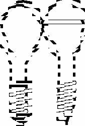 Incandescent Lamp: 50W, Medium Screw Bas